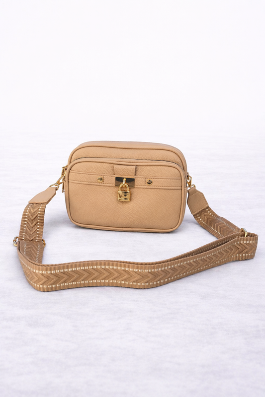 Beige schoudertasje – compact en stijlvol met luxe uitstraling