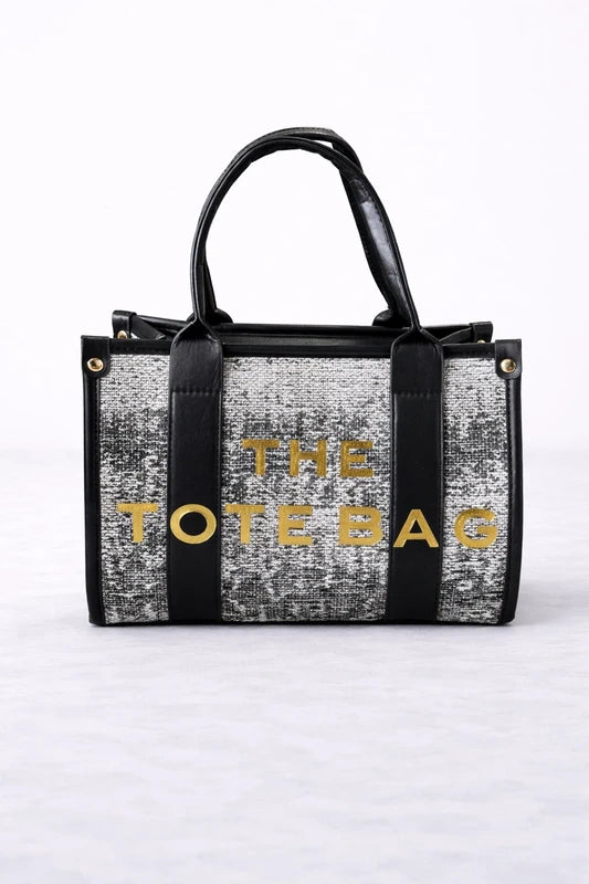 The Totebag – Zwart/Wit met Gouden Accenten – Compact en Getailleerd