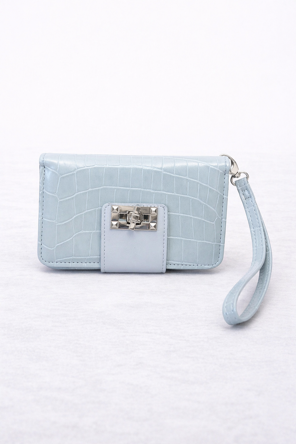 Ice Blue portefeuille in croco-look – fris & stijlvol