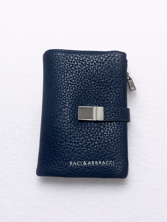 Elegante portefeuille in diep donkerblauw – stijlvol & praktisch