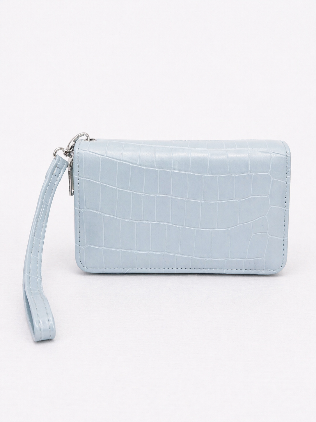 Ice Blue portefeuille in croco-look – fris & stijlvol