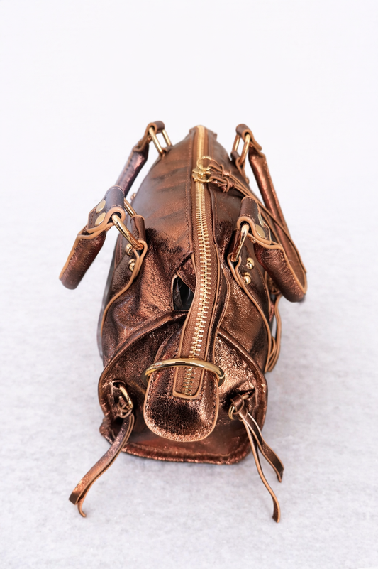 Blinkende bronzen handtas - Collectie Vittoria