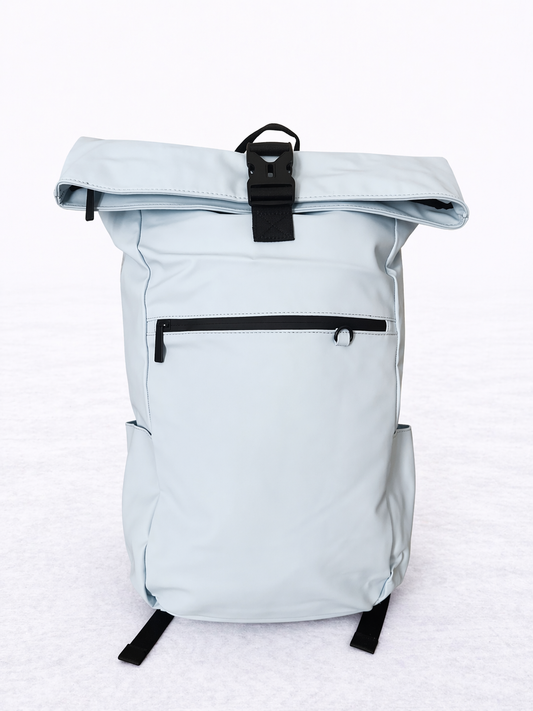 Ice Blue Rolltop Rugzak – Ruim, Waterafstotend & Modern Design