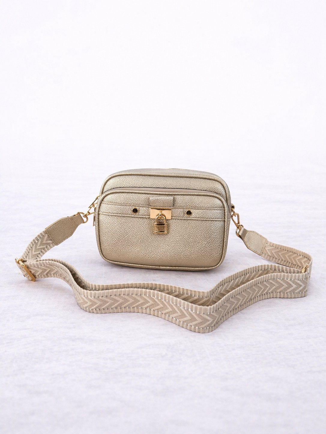 Gouden crossbody tas – compact, stijlvol en luxueus