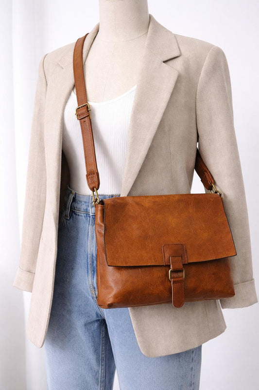 Cognac Messenger Tas – Tijdloos Italiaans Design