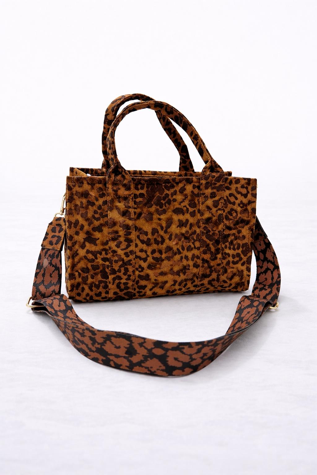 Tijgerlook Handtas trendy  – 30 x 20 x 12 cm